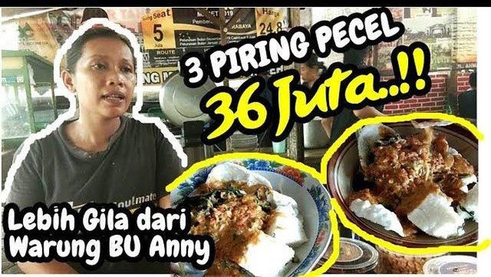 Warung Pecel Ini Pasang Harga Jutaan Rupiah, Pembeli Tak Ada yang Protes