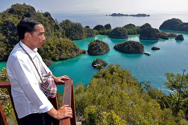 Presiden Jokowi lihat pemandangan Raja Ampat bisniswisata.co .id