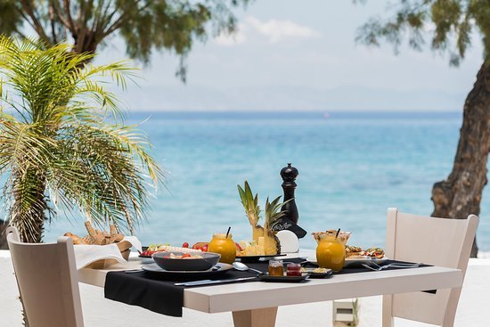 served right on the beach